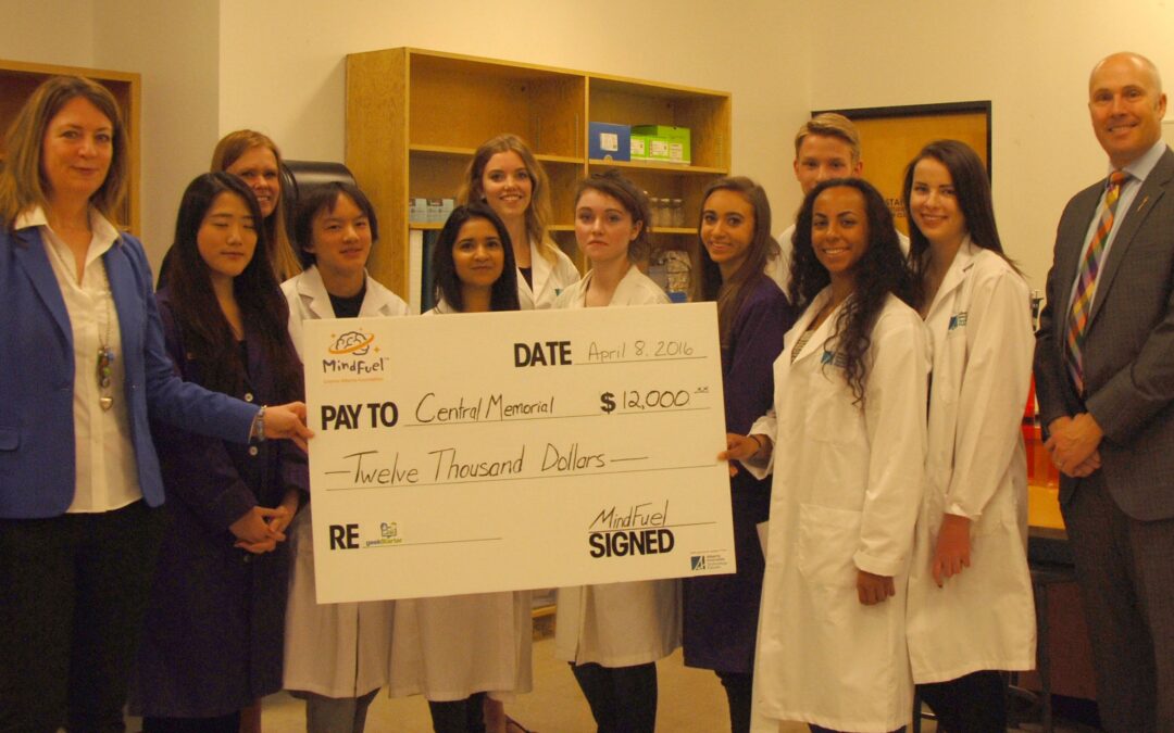 MindFuel presents cheques to Alberta high school teams who are creating amazing innovations